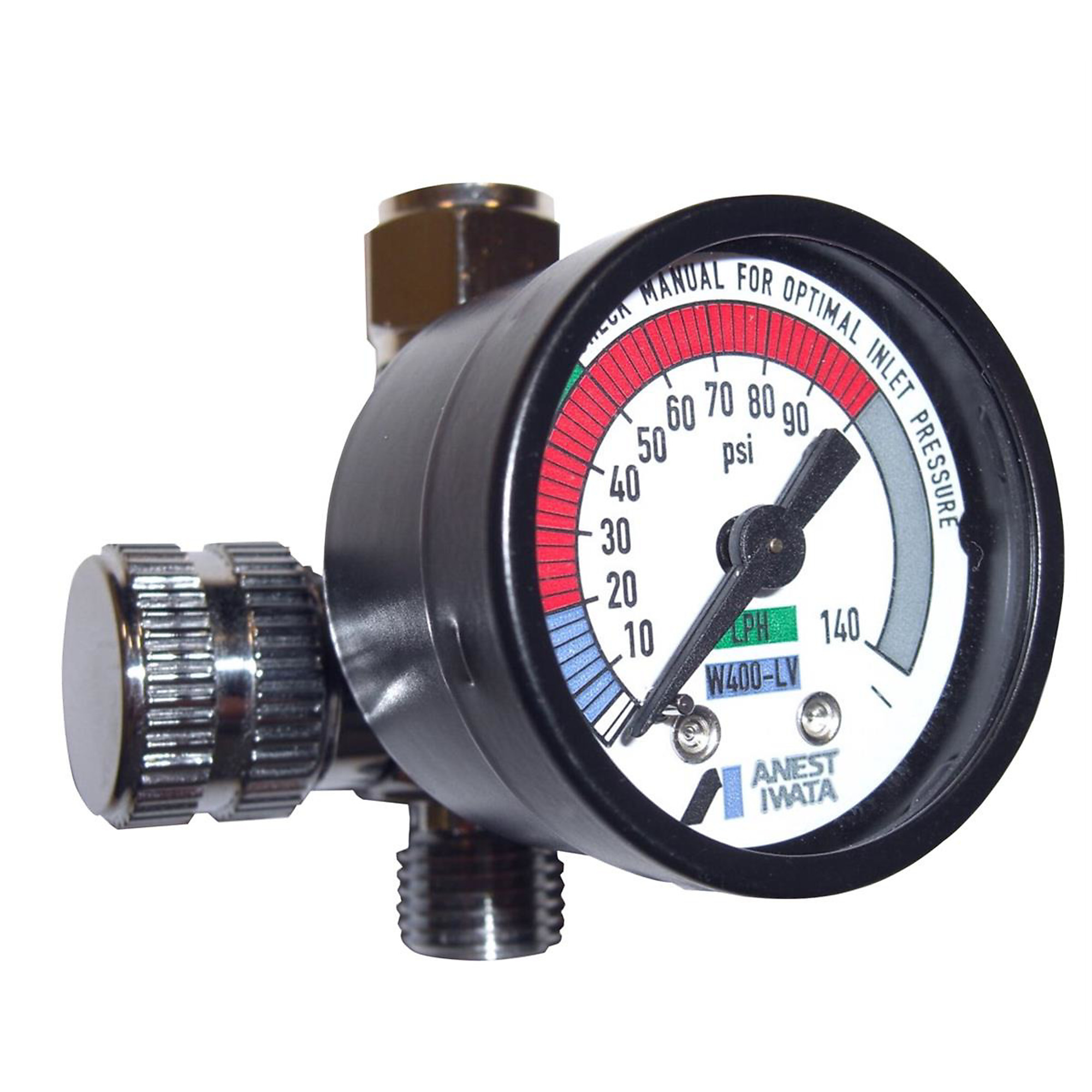 Iwata Compact Air Flow Control Valve — EPA Compliant, Non-Slip Control Knob, Model# IWA8130B
